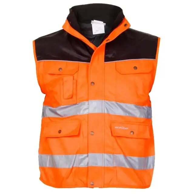 Budget Hydrowear Hi-Vis Bodywarmer Hoorn Oranje Zwart - Maat XXXL