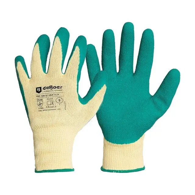 Luxe De Boer Werkhandschoenen Pro Grip Flex 628-32 PE / Latex Groen - maat XL/10