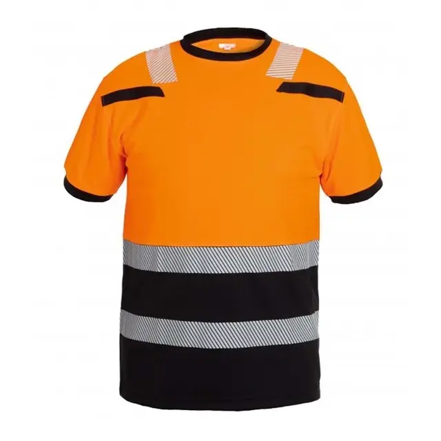 Gratis Retour Hydrowear T-shirt Tulsa Trendy Hi-Vis Oranje/Zwart - 4XL