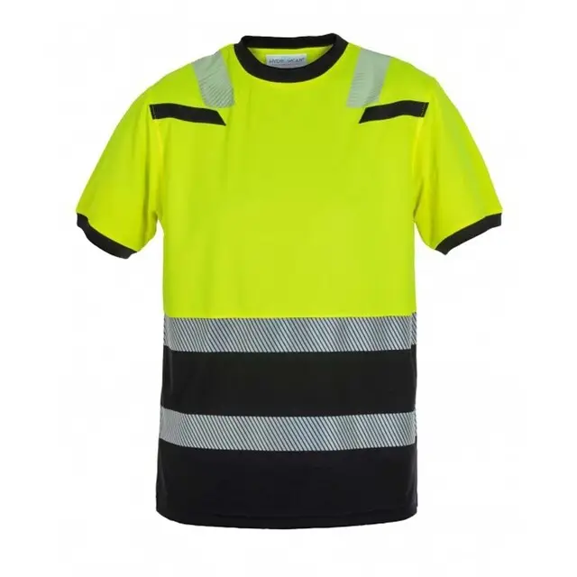 Hydrowear T-shirt Tulsa Trendy Hi-Vis Geel/Zwart - S Op = Op
