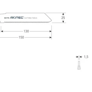 Rotec Recipro Zaagblad Rc775 - 2 Stuks Handgemaakt