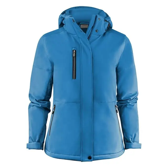 Snelle Levering Printer Softshell Jas Dames Oceaan/Blauw - Maat S