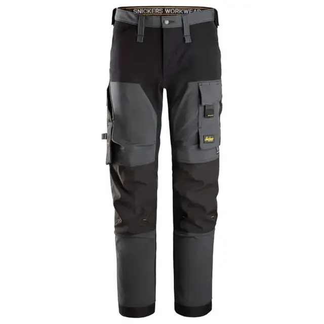 Snickers Stretch Broek 6375 Staal Grijs - Zwart (5804) Maat 048 Nieuw