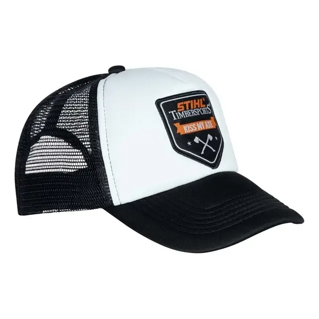 Koop Online Pet Kiss my axe Timbersport Truckercap