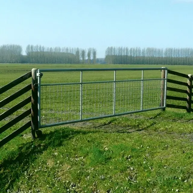 Seizoensaanbieding Gegalvaniseerd Landhek (Met Gaas) - 450 x 110 Cm