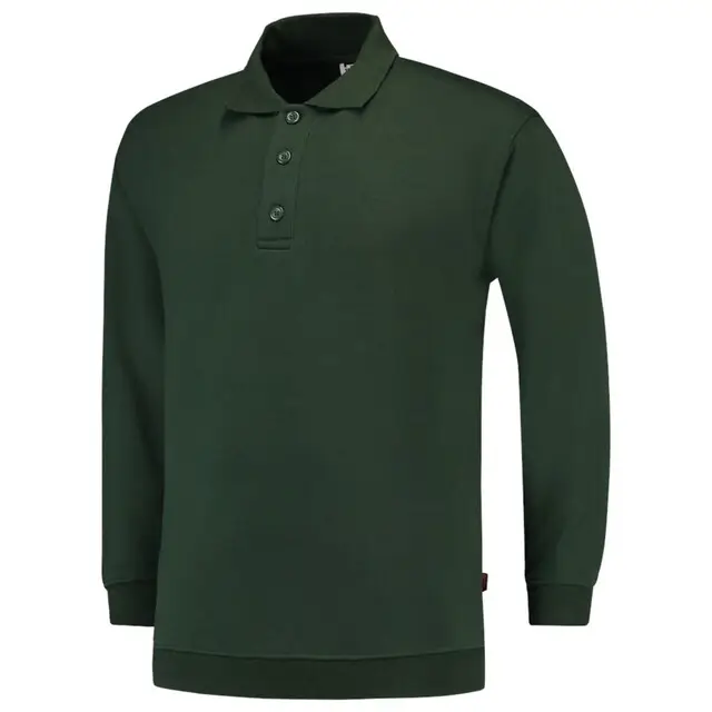 Wereldwijde Verzending Tricorp Polosweater Boord Bottlegreen 301005 3XL