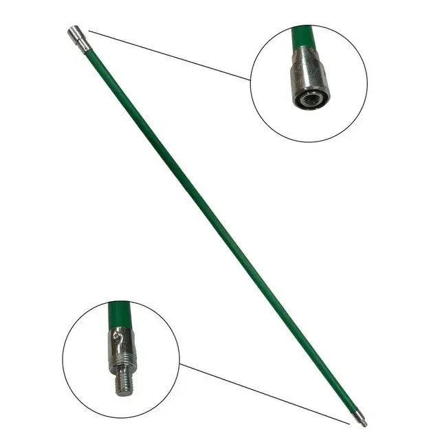 Schoorsteenveeg stok 1 meter M12 met borgunit Laatste Versie