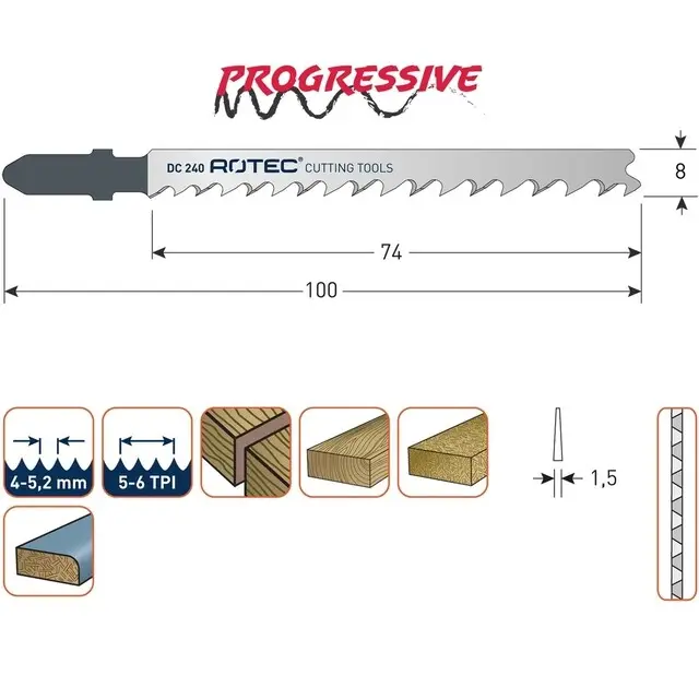 Rotec Decoupeerzaagblad DC240 / T101D HCS Meest Verkocht