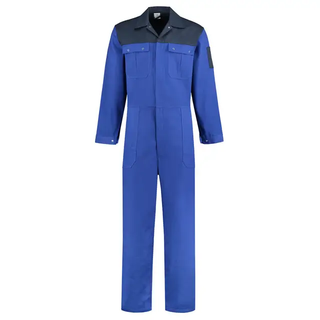 De Boer Overall 2-Kleurig Korenblauw-Marine Maat 55 Op = Op