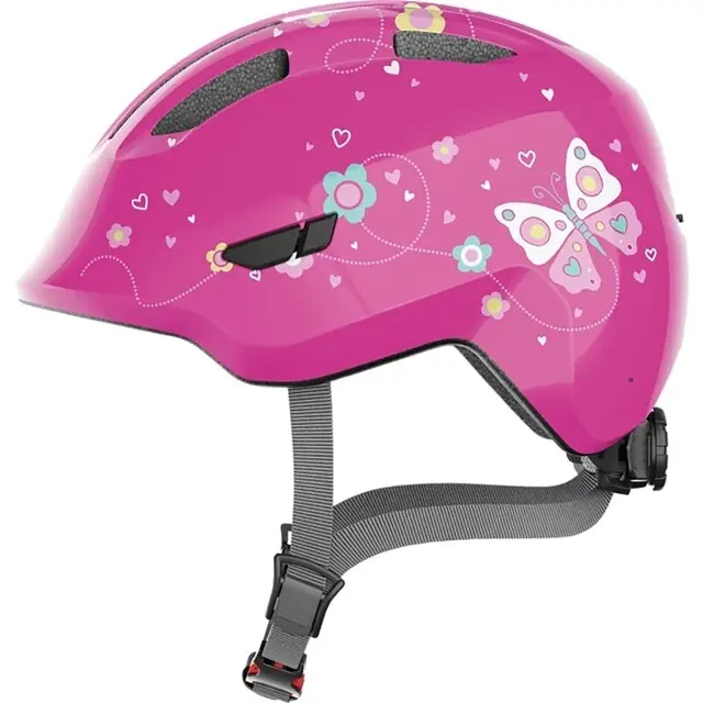 Tijdelijk Beschikbaar Abus Fietshelm Smiley 3.0 Pink Butterfly - maat M