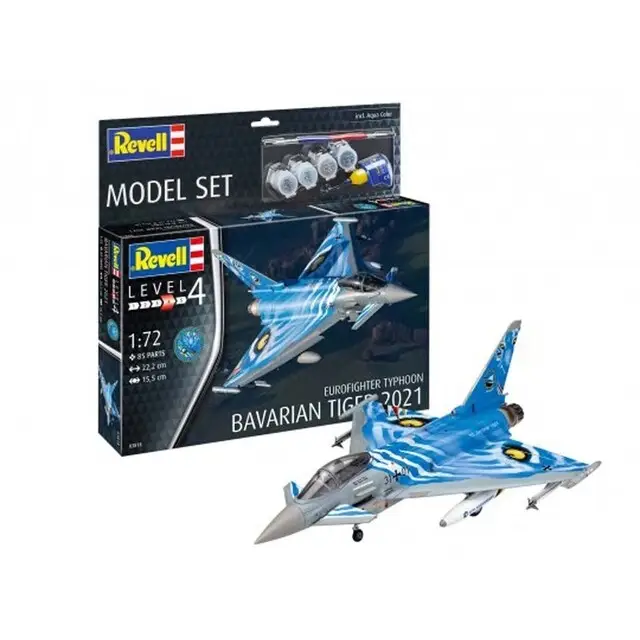 Revell Model Set Eurofighter TyphoonBavarian Tiger 2021 Geld-Terug-Garantie