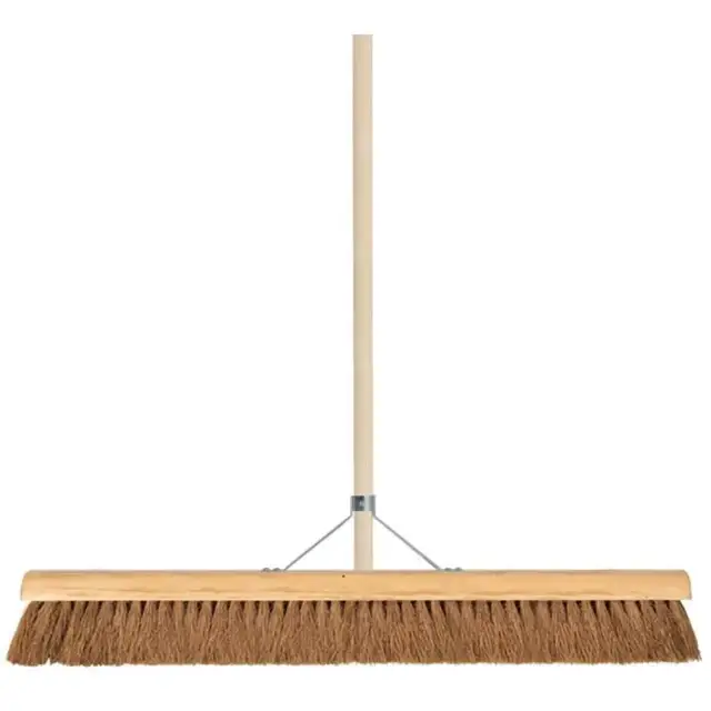 Talen Tools Zaalveger - Zachte bezem - Kokosharen - Houten steel - 160 cm Laatste Versie