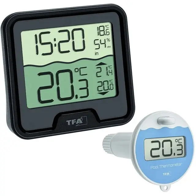 TFA ZwembadThermometer VijverThermometer Draadloos Marbella Flitsaanbieding