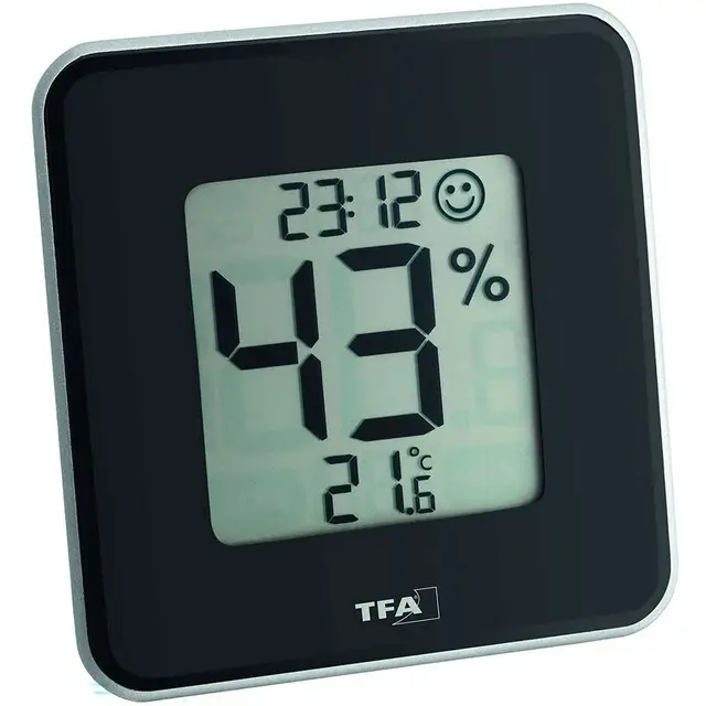 TFA Thermo / Hygrometer Digitaal Style Zwart Geld-Terug-Garantie
