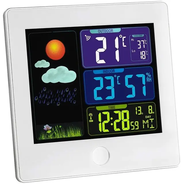 Aanbieding TFA Weerstation Draadloos Met Kleurendisplay SUN - Wit