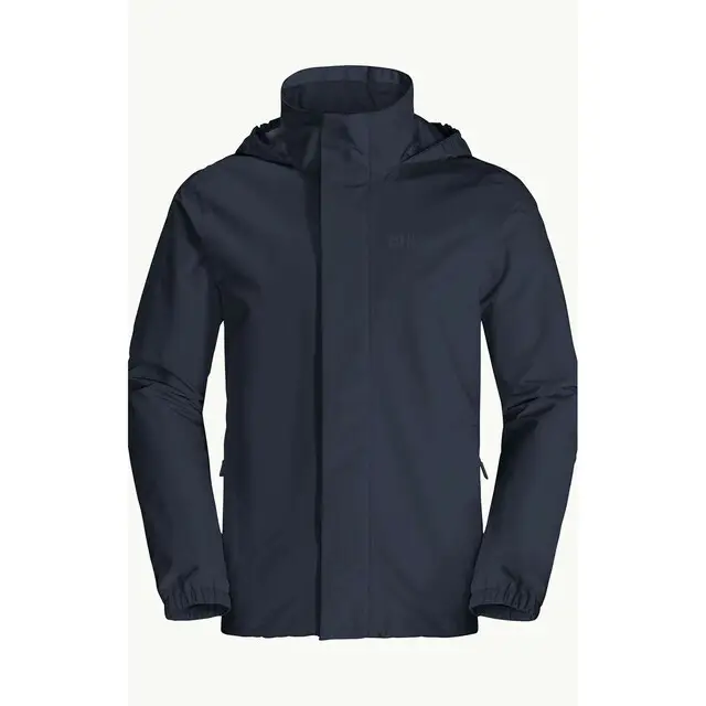 Jack Wolfskin Stormy Point Regenjas Heren Donkerblauw - maat M Gereduceerde Prijs