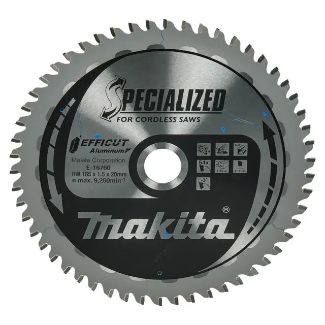 Makita Zaagblad 165x20 54T Aluminium E-16760 Tijdelijk Beschikbaar