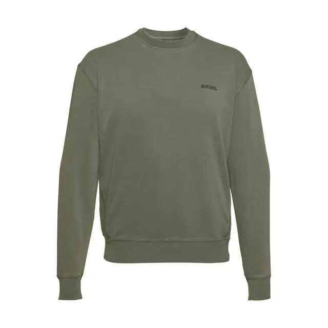 Stihl Sweat shirt SZ XL PIGMENT DYE OLIV olive Gereduceerde Prijs