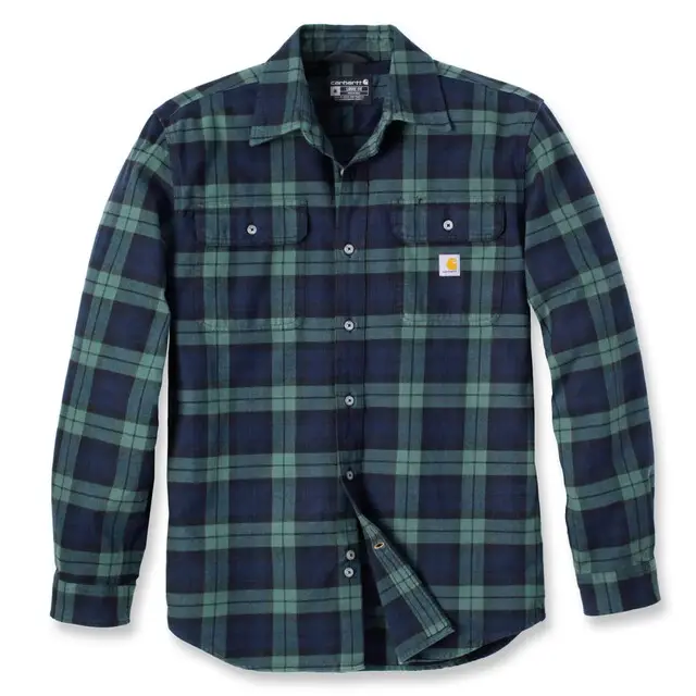 Carhartt 106356 Geruit Overhemd Van Zwaar FlanelFrosted Balsam - Maat L Bestel Nu