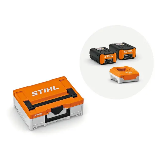Stihl Power Box Premium - 2 AP 300 S Accu's en 1 AL 501 Lader Modern