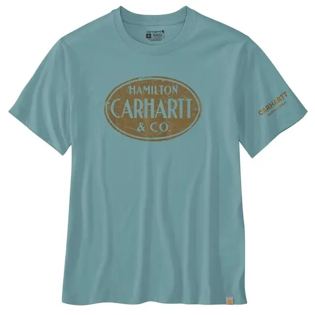 Wereldwijde Verzending Carhartt Heren T-shirt Ruime Pasvorm Licht Blauw - Maat S