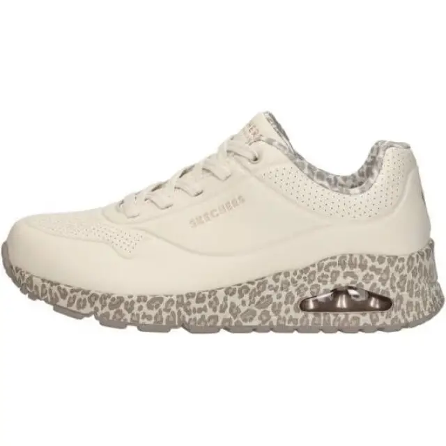 Skechers Lace Up White Leopard Maat 38 Lage Kosten