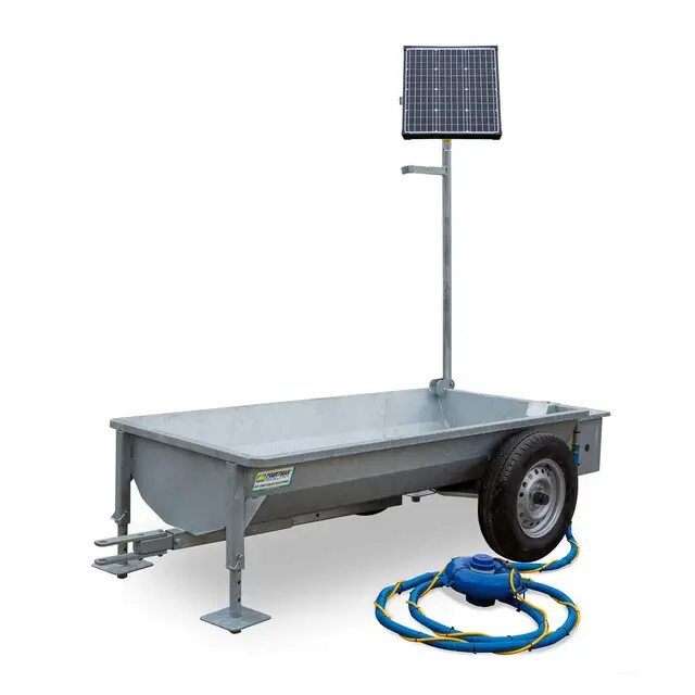 Beperkte Voorraad Poortman Solar Mobiele Weidedrinkbak T600-M100 - Met Oppervlaktepomp Poortman Solar