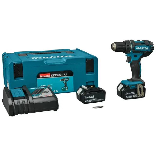 Makita DDF482RFJ 18 V Boor-/Schroefmachine - Met Accu en Lader in Mbox Plaats Bestelling