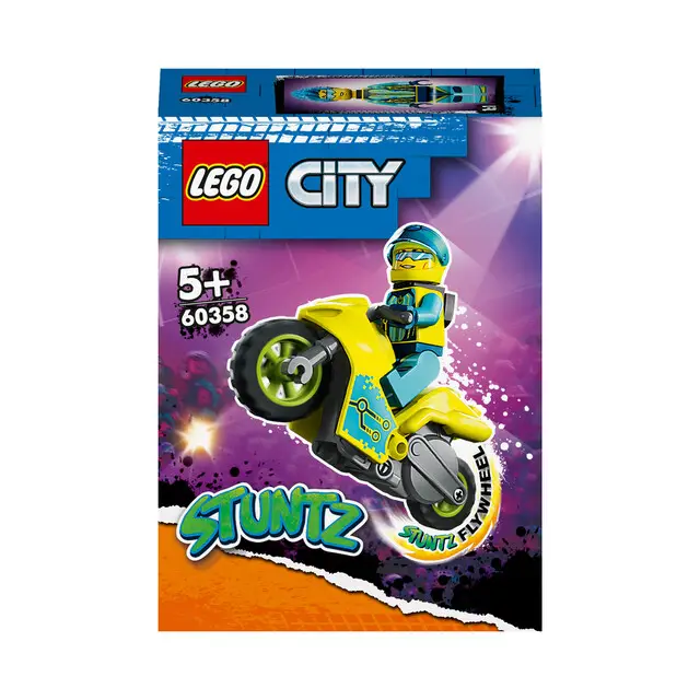 Merkproduct LEGO City 60358 - Cyber stuntmotor