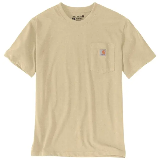 Carhartt Heren T-shirt Relaxed Fit - FastDry Beige - Maat S Professioneel