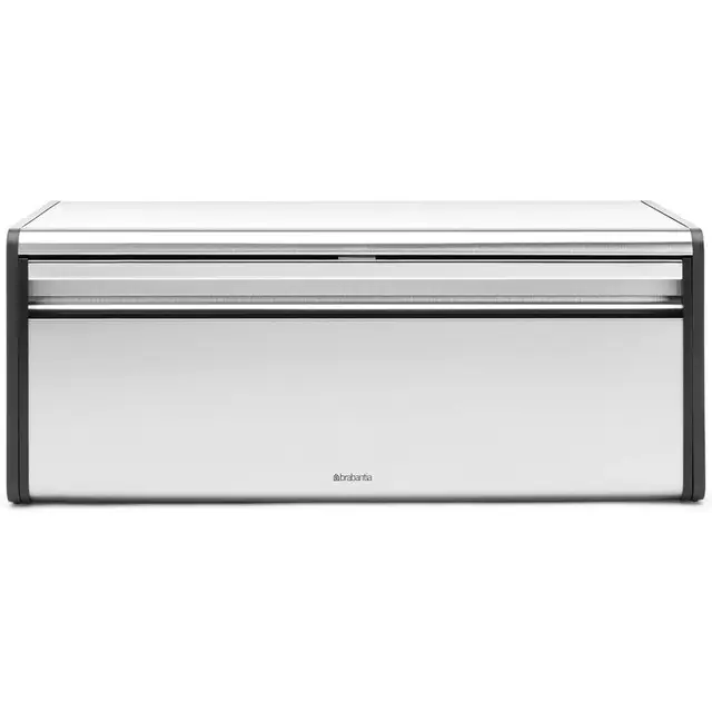 Brabantia Broodtrommel - met Klepdeksel - Matt Steel Fingerprint Proof / Matt Black Seizoensaanbieding