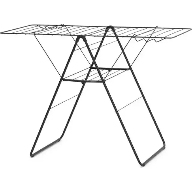 Snelle Levering Brabantia HangOn Droogrek 20m - Inklapbaar Wasrek - Mat Zwart