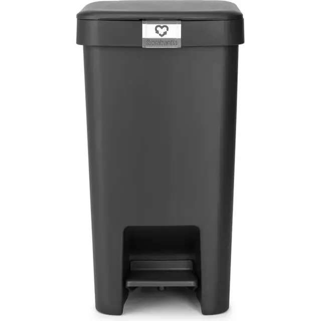 Exclusief Brabantia StepUp Prullenbak - Pedaalemmer - 16 liter - Donker Grijs