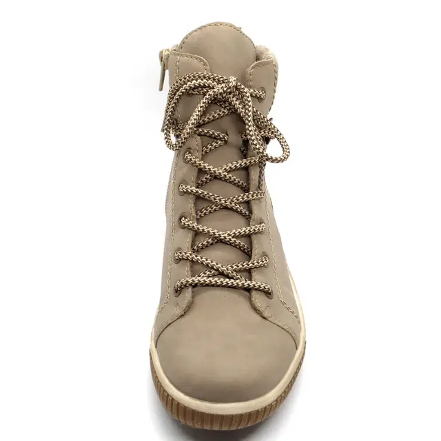 Geld-Terug-Garantie Rieker Dameslaars Met Veter Taupe Mt 38