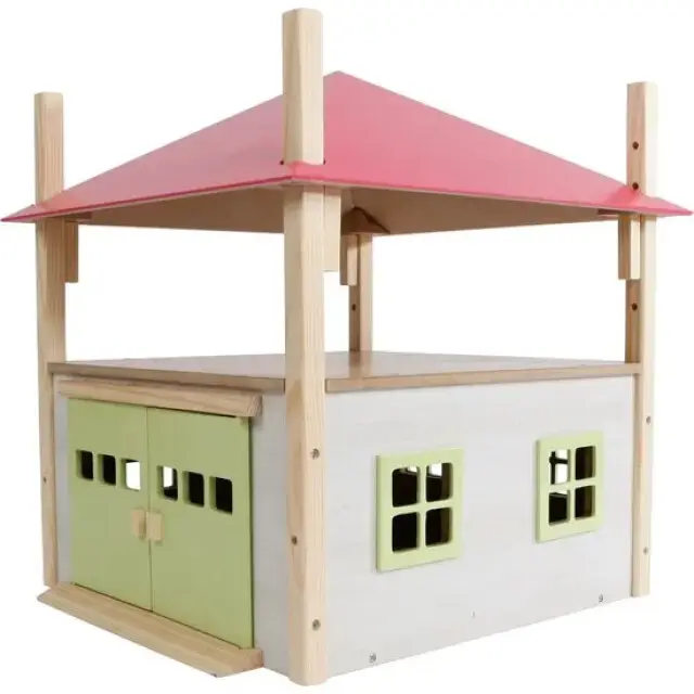 Kids Globe Houten Hooiberg met Berging 1:32 - Roze Fabrieksprijs