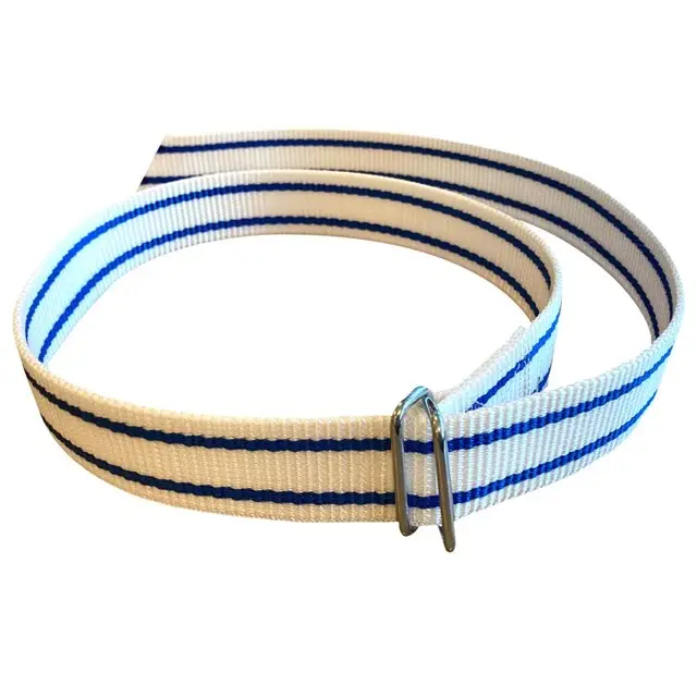 Bestseller Computerhalsband (Wit-Blauw) met Schalmsluiting - 130 Cm / 40 MM