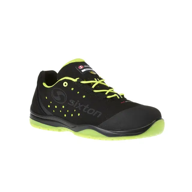 Sixton Peak Werkschoenen Cuban S1 ESD Zwart/Geel Maat 36 Authentiek