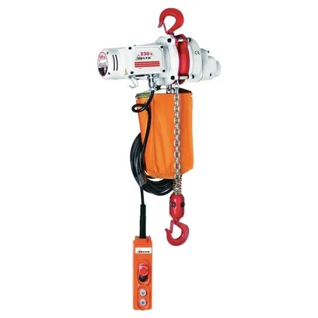 Delta electrische kettingtakel tot 1000 kg, 6 meter hijketting. Modern