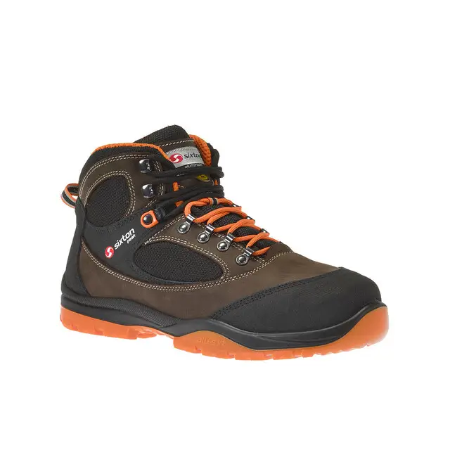Sixton Peak Werkschoenen Sound S3 ESD Bruin/Zwart/Oranje Maat 43 Fabrieksprijs