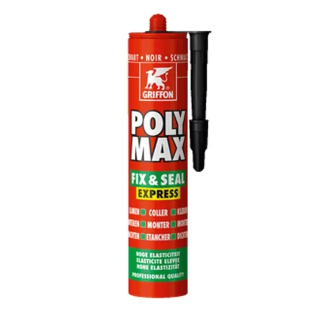 Tijdelijk Beschikbaar Griffon Polymax Lijmkit Zwart 425gr/290ml