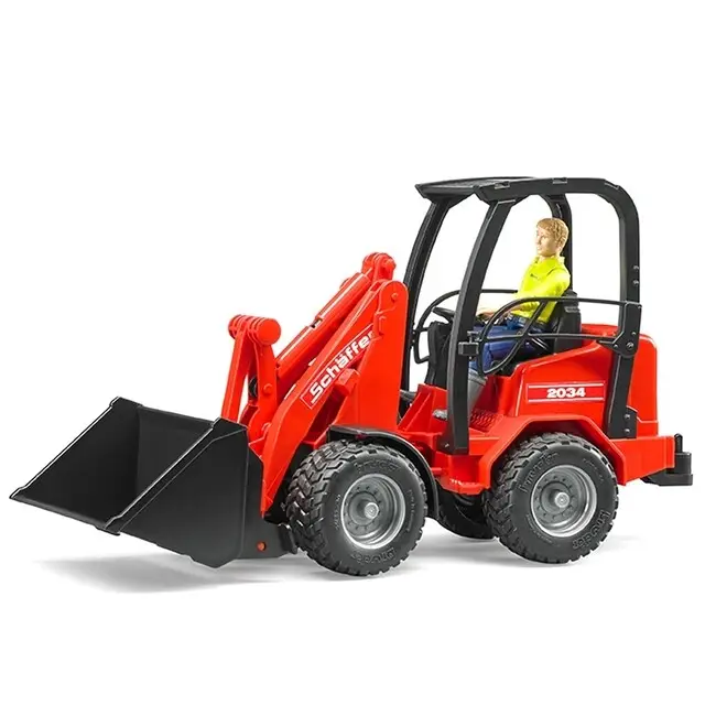 Geld-Terug-Garantie Bruder 02191 - Schõffer 2034 met Bestuurder en Accessoires 1:16