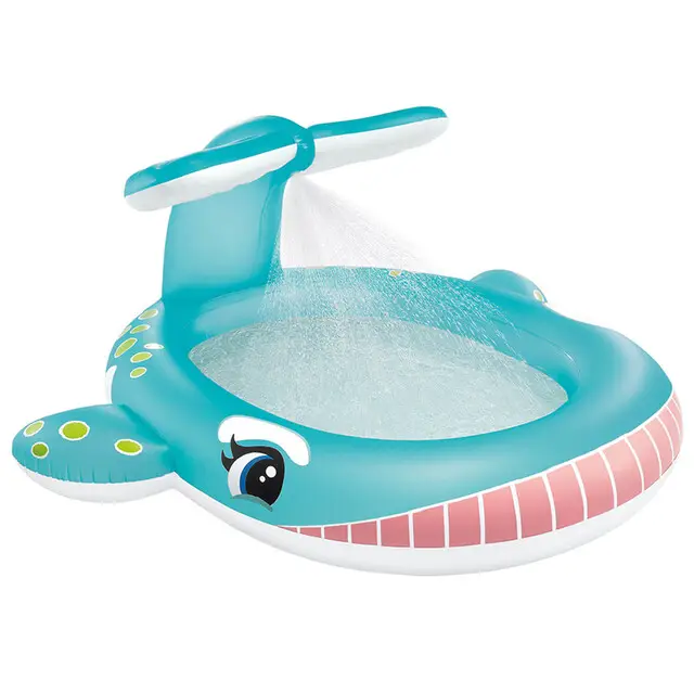 Fabrieksprijs Intex Kinderzwembad Walvismet Watersproeier - 201 x 196 x 91 cm