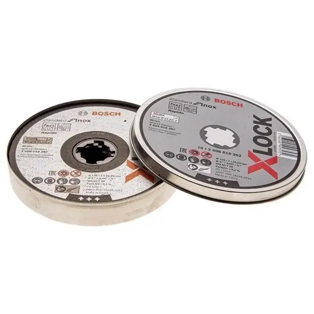 Laatste Versie Bosch X-LOCK Slijpschijfblik (10 Stuks / Standard for Inox) 125 x 1 x 22,2 MM - RVS