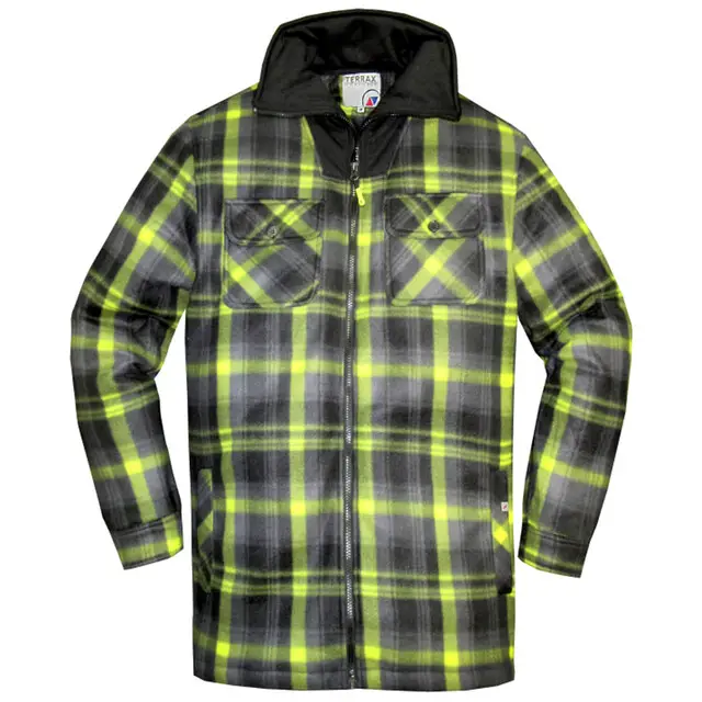 Actieprijs Terrax Thermohemd Zwart/Lime Maat 3XL