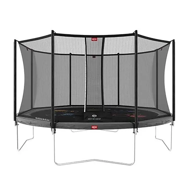 BERG Trampoline Favorit Regular Levels Regular Grijs - Ø 430 cm Safety Net Comfort Lage Prijs