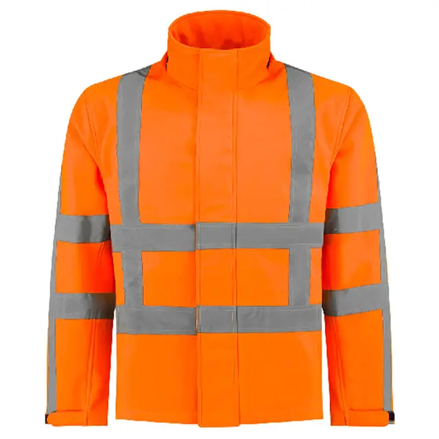 Hoge Kwaliteit De Boer Hi-Vis Softshelljas Oranje Maat L