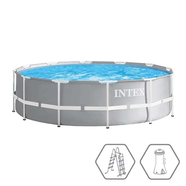 Beste Prijs Intex Opzetzwembad Prism Frame Rond - Ø 366 x 99 cm