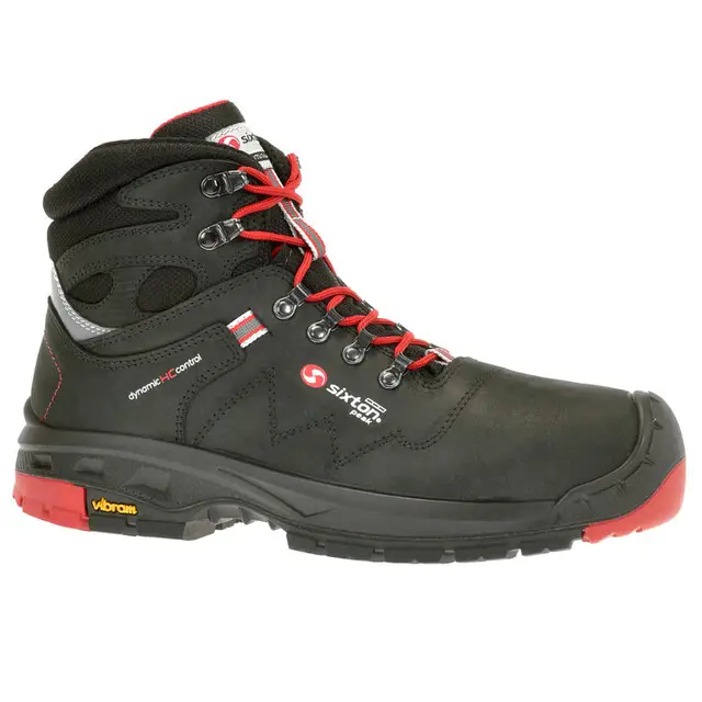 Shop Nu Sixton Peak Werkschoenen Tonale S3 Zwart/Rood Maat 44