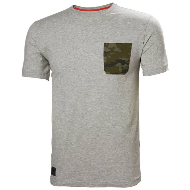 Handgemaakt Helly Hansen T-Shirt Kensington Evo Grijs/Camo - Maat XL
