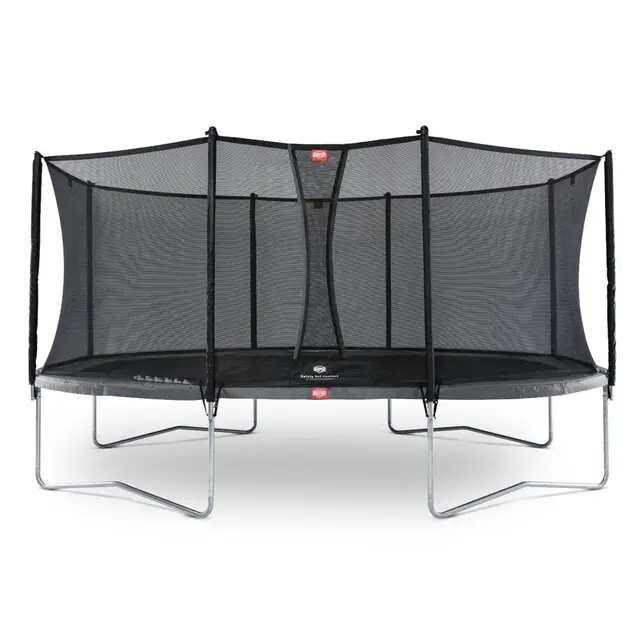 BERG Trampoline Grand Favorit Regular Grijs - 520 x 345 cm Safety Net Comfort Voordeelprijs